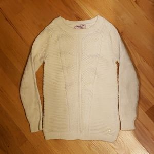 Juicy Couture creme knit sweater, size small